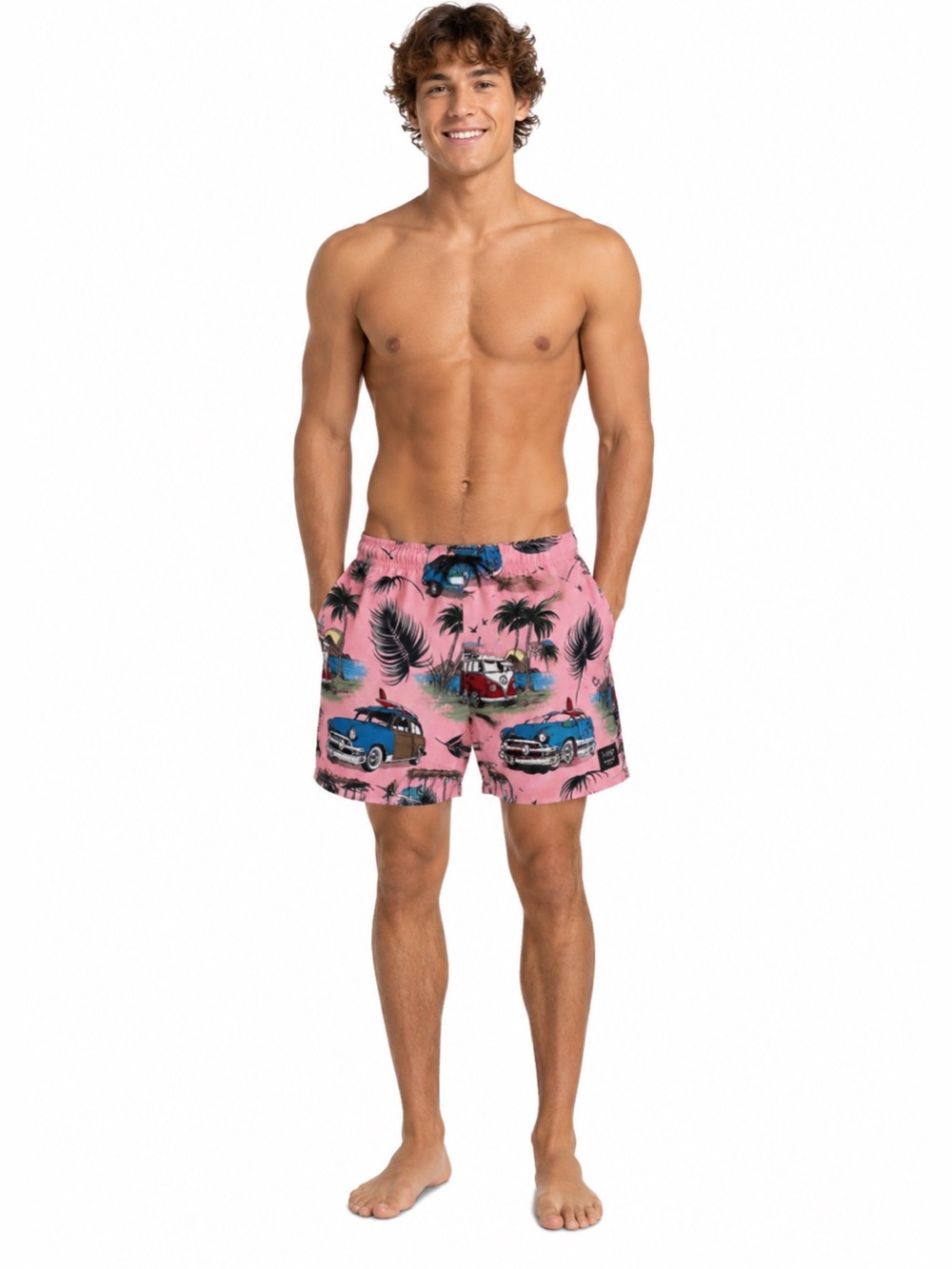 Psycho Tuna “Classic Surf Life” Swim Shorts – Tropical Peach NWT